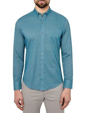 W.R.K Reworked Teal Motif Rework Print Long Sleeve Shirt/8164